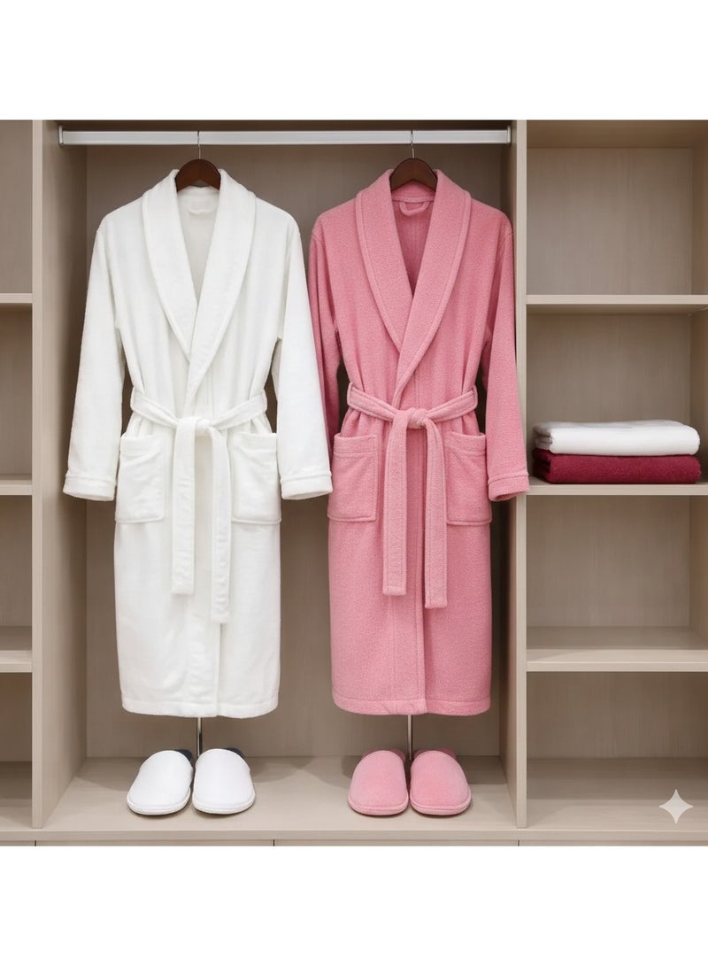 سوفيرا طقم روب حمام 8 قطع (برنص) قطن 100%  خامة ناعمة عالية الامتصاص - ألوان ثابتة وتصميم عصري - Image 1